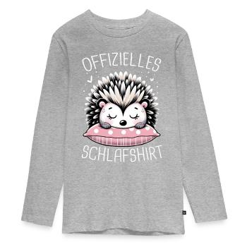 Hedgehog, White-bellied Hedgehog, Animal, Stinger, Hedgehog - Teenager Premium Organic Long Sleeve Shirt - heather grey - Front