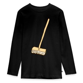 balai - T-shirt manches longues Premium Ado - noir - Devant - AI Model Kid Female (0cm)