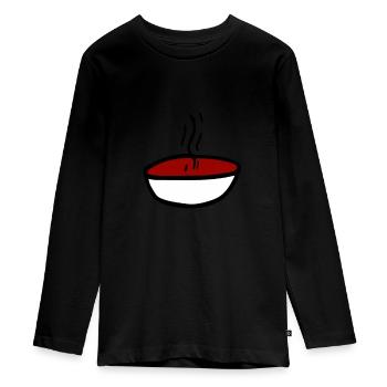 Soup - Teenager Premium Organic Long Sleeve Shirt - black - Front - AI Model Kid Female (0cm)