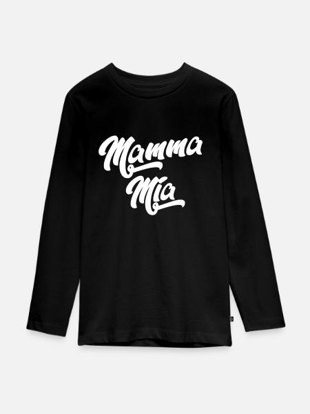 MAMMA MIA - Teenager Premium Bio Langarmshirt - Schwarz