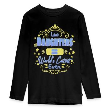 La citation de famille la plus mignonne de Leo Daughters World - T-shirt manches longues Premium Ado - noir - Devant - AI Model Kid Female (0cm)