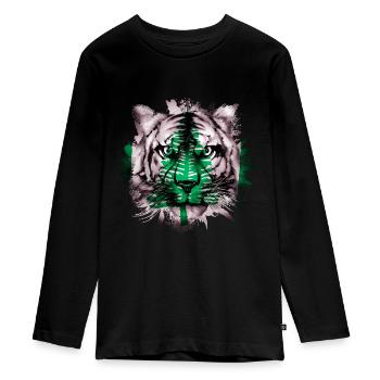 Norfolk Island - Teenager Premium Organic Long Sleeve Shirt - black - Front - AI Model Kid Female (0cm)