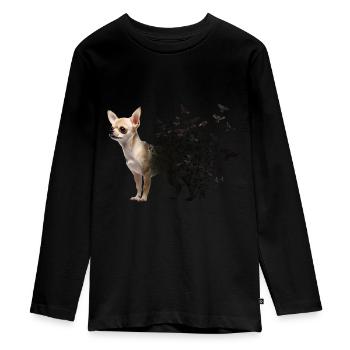 Chihuahua - Teenager Premium Bio Langarmshirt - Schwarz - Vorne - AI Model Kid Female (0cm)