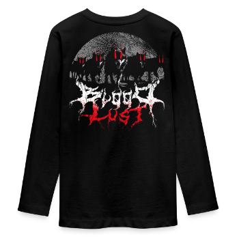 Bloodlust Wolf Pack - Teenager Premium Bio Langarmshirt - Schwarz - Hinten - AI Model Kid Female (0cm)