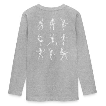 Dynamic dance silhouettes - Teenager Premium Organic Long Sleeve Shirt - heather grey - Back