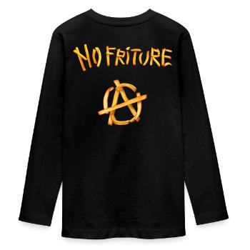No friture Anarchy - Teenager Premium Organic Long Sleeve Shirt - black - Back - AI Model Kid Female (0cm)