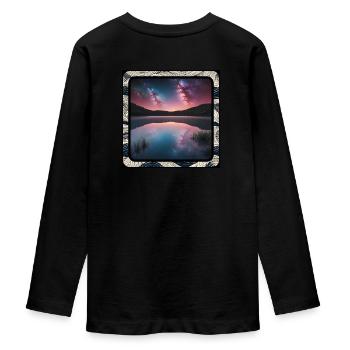Seascape with reflections - Teenager Premium Organic Long Sleeve Shirt - black - Back - AI Model Kid Female (0cm)