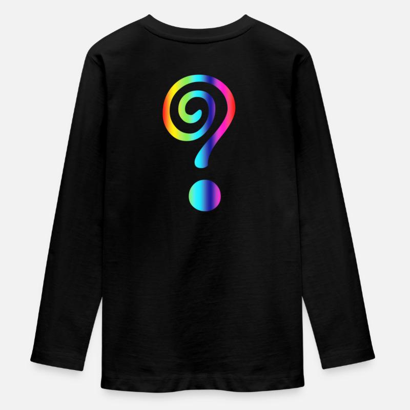 Points d’interrogation - T-shirt manches longues Premium Ado - noir