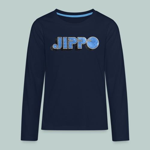 JIPPO LOGO (blue) - Teinien premium pitkähihainen t-paita