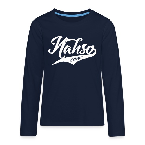 White Nasho.com Design - Teenagers' Premium Longsleeve Shirt