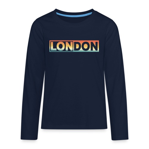 Retro London Souvenir Vintage Box London - Teenager Premium Langarmshirt