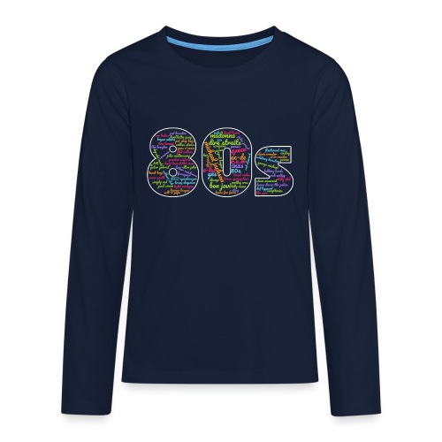 Cloud words 80s - Teenagers' Premium Longsleeve Shirt