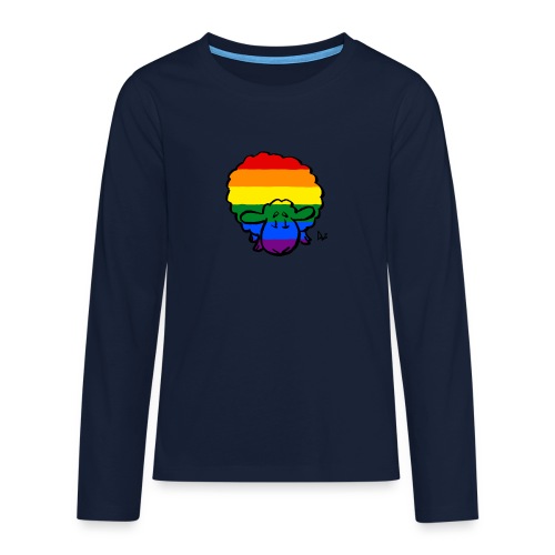 Rainbow Pride Lampaat - Teinien premium pitkähihainen t-paita