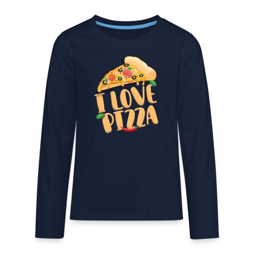 I Love Pizza - Teenager Premium Langarmshirt