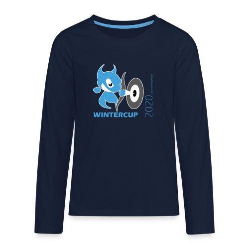 Wintercup 2020 blaue Schrift - Teenager Premium Langarmshirt