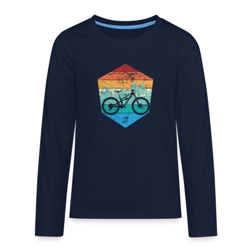 short travel trail bike retro washed and worn - 3B - T-shirt manches longues Premium Ado
