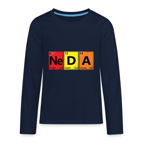 NEDA - Dein Name im Chemie-Look - Teenager Premium Langarmshirt