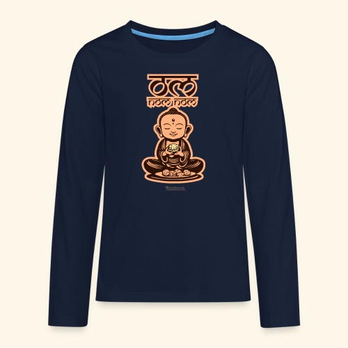 Om Nom Nom Buddha mit Keks - Teenager Premium Langarmshirt