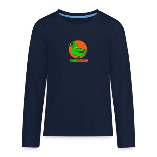 Greenduck Film Orange Sun Logo - Teenager premium T-shirt med lange ærmer