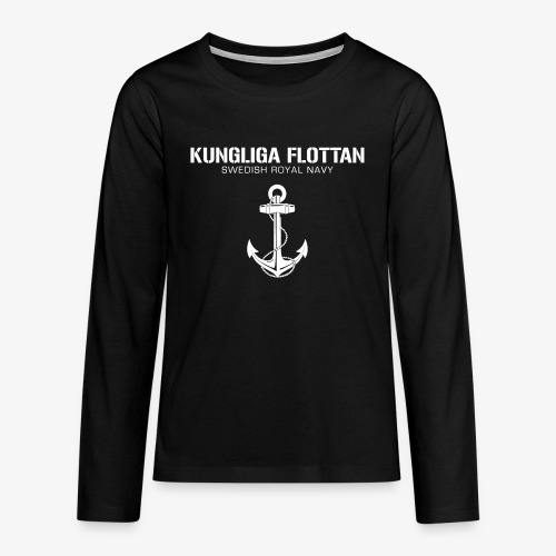 Kungliga Flottan - Swedish Royal Navy - ankare - Långärmad premium T-shirt tonåring
