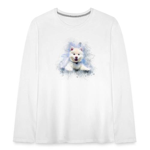 Husky sibérien Blanc chiot mignon -by- Wyll-Fryd - T-shirt manches longues Premium Ado