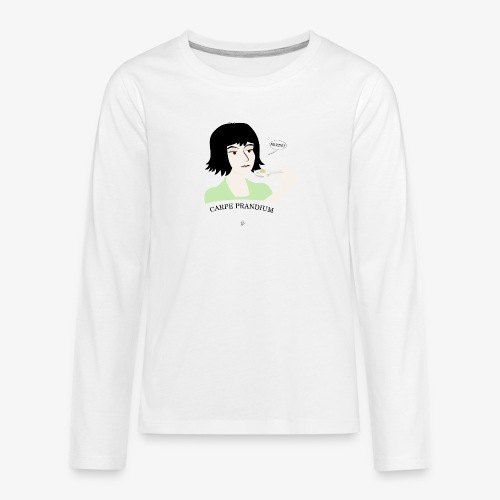 Carpe Prandium - Långärmad premium T-shirt tonåring