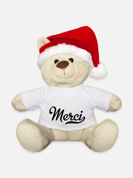 merci - Weihnachtsteddy - Weiß