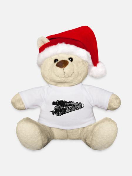 Dampflok 01 180 - Weihnachtsteddy - Weiß