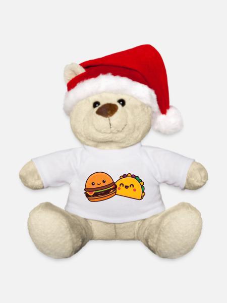 Burger und Döner - Weihnachtsteddy - Weiß