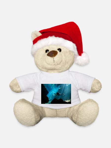 Mexiko Cenote - Weihnachtsteddy - Weiß - Vorne