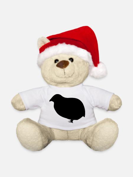 Wachtel - Weihnachtsteddy - Weiß
