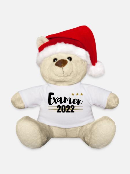 Examen 2022 gold - Weihnachtsteddy - Weiß