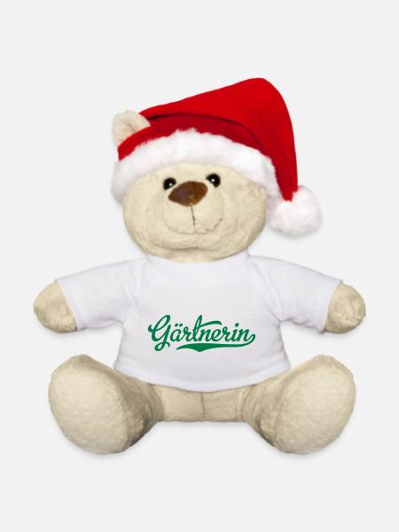 Gärtnerin - Weihnachtsteddy - Weiß - Vorne