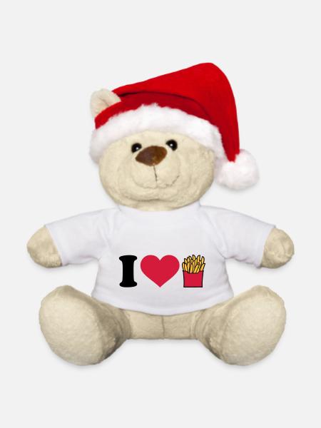 Pommes - Weihnachtsteddy - Weiß