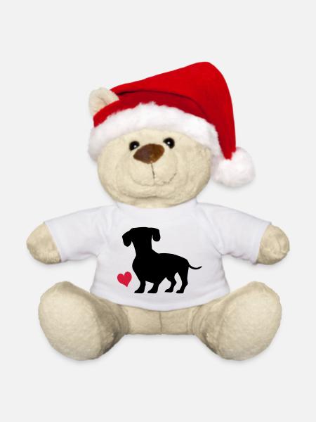 Dackel - Weihnachtsteddy - Weiß