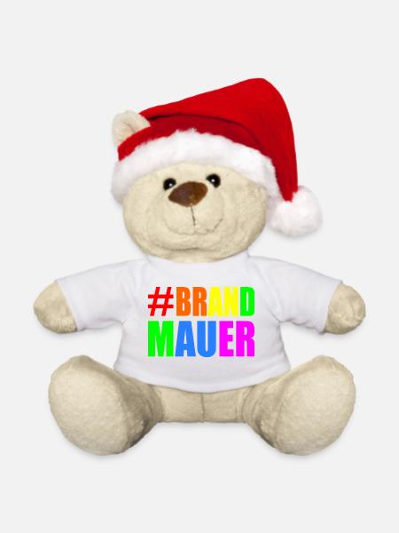 brandmauer - Weihnachtsteddy - Weiß