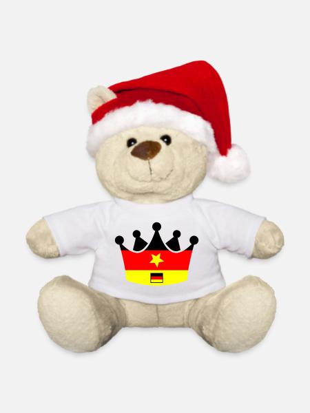 Deutschland Krone - Weihnachtsteddy - Weiß