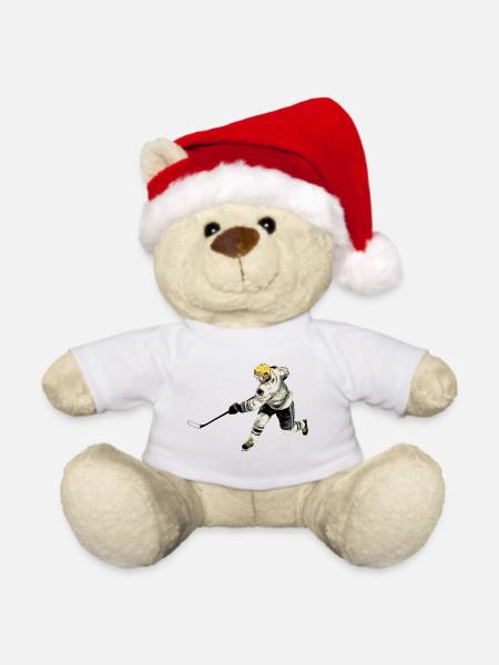 Eishockey - Weihnachtsteddy - Weiß
