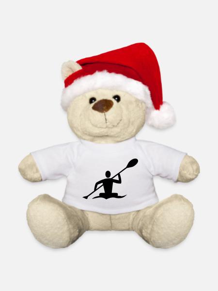 Kanufahrer - Weihnachtsteddy - Weiß