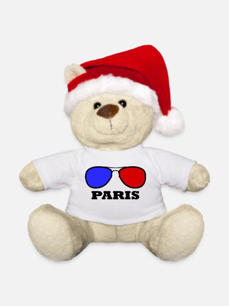 Paris - Weihnachtsteddy - Weiß