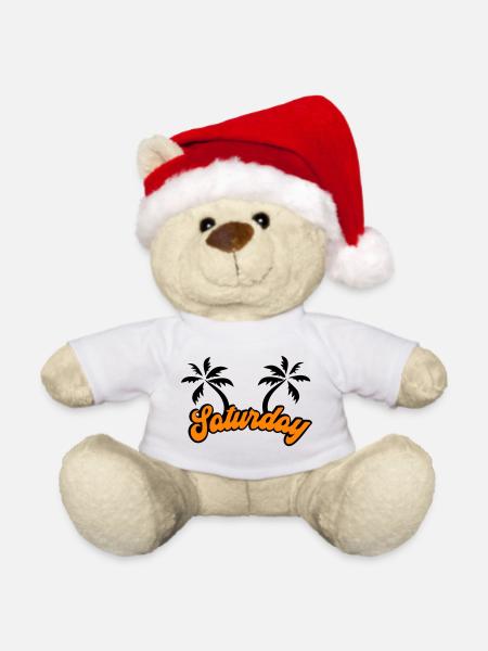 Saturday Das Wochenende Design - Weihnachtsteddy - Weiß