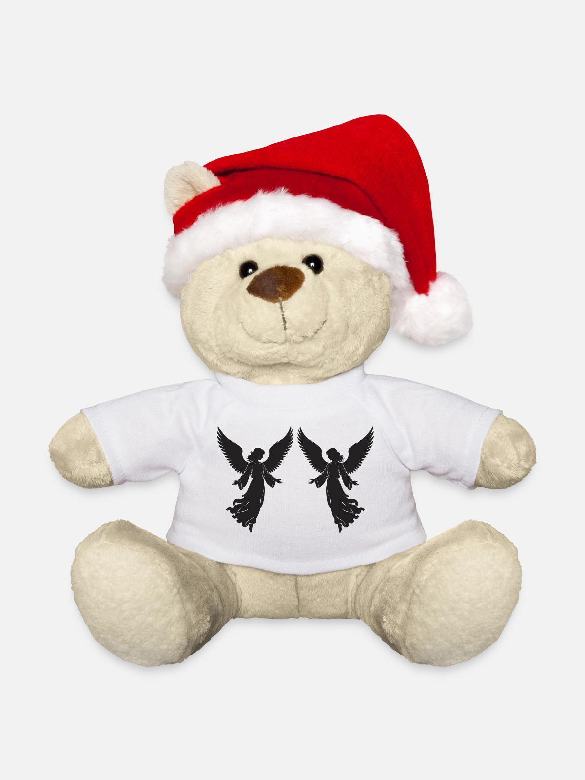 Engel mit Flügeln - Weihnachtsteddy - Weiß - Vorne