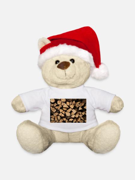 KAMINHOLZ - Weihnachtsteddy - Weiß