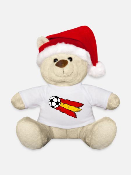 Die spanischen Fans - Weihnachtsteddy - Weiß - Vorne