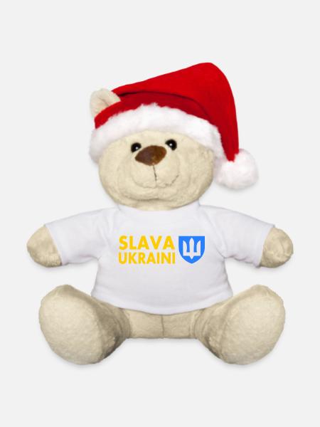 Slava ukraini - Weihnachtsteddy - Weiß