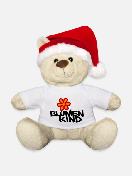 Blumenkind - Weihnachtsteddy - Weiß