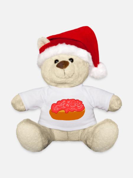 Mettbrötchen mit Zwiebeln - Weihnachtsteddy - Weiß