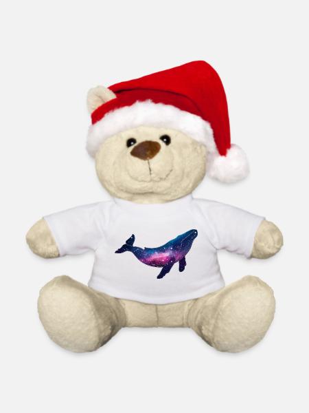 Bisexuell Bi Wal queer Galaxie Walfisch weltraum  - Weihnachtsteddy - Weiß