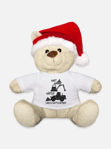 Baumaschinen-Spektakel am Bau - Weihnachtsteddy - Weiß