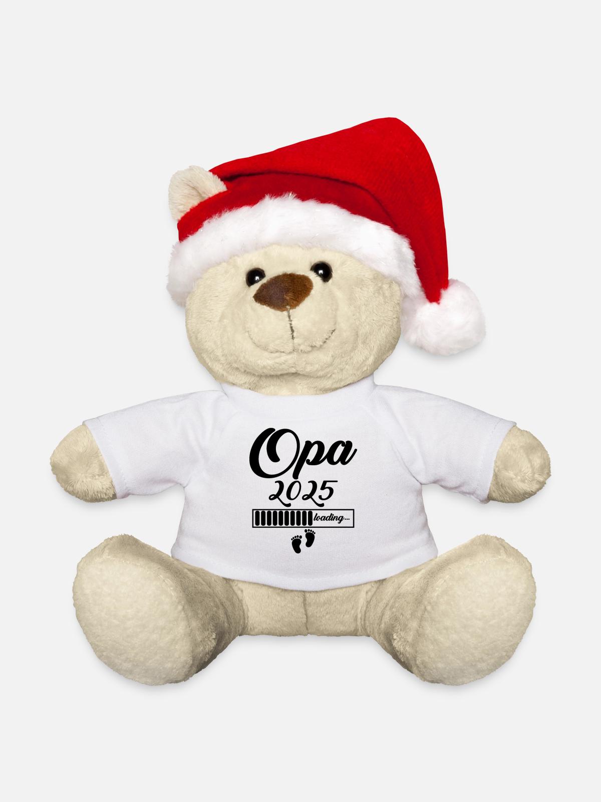 Opa 2025 - Weihnachtsteddy - Weiß - Vorne